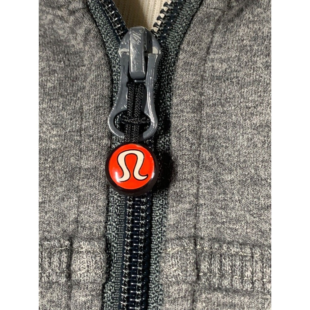 Lululemon Scuba Hoodie Jacket Womens Size 6 Dark Gray Light Gray Full Zip READ - Picture 2 of 9